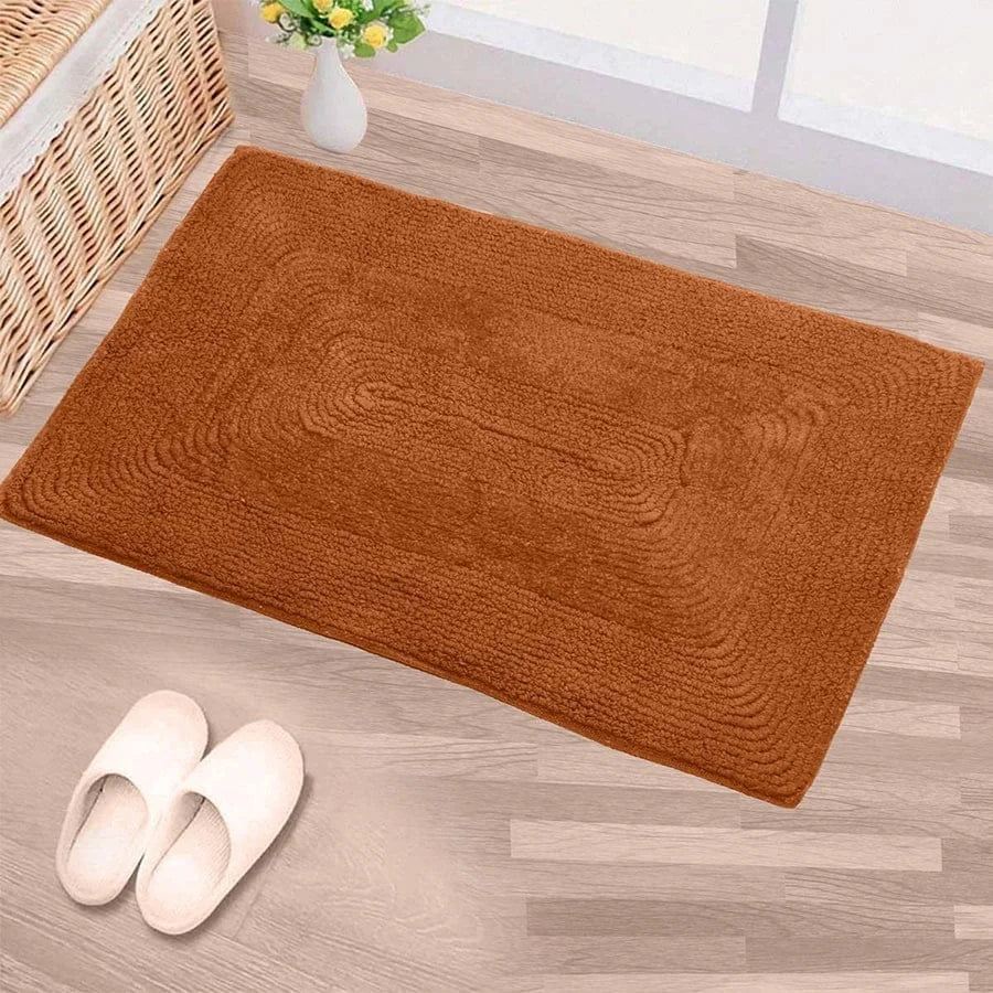 Towel Door Mat Brown(Set Of 2 )