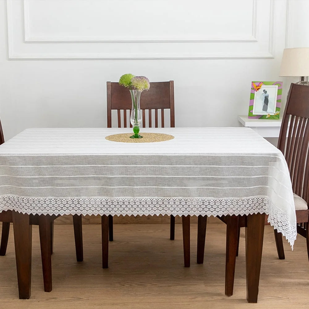 Off-White Lined Table Cover