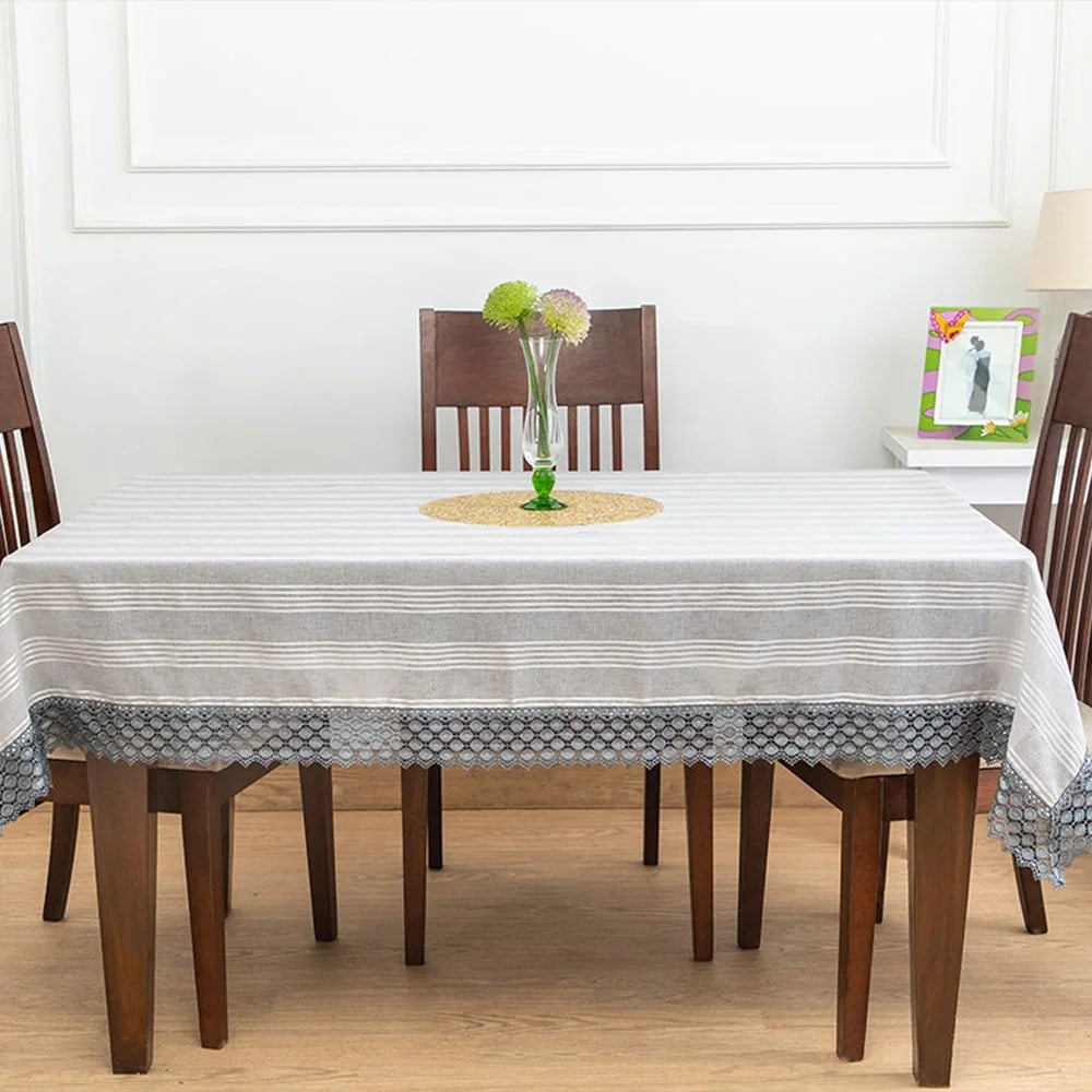 Tilled Light Grey Table Cover