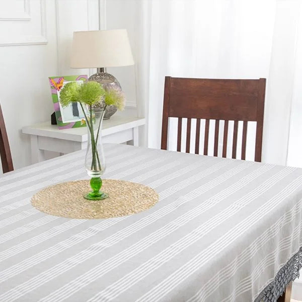 Tilled Light Grey Table Cover