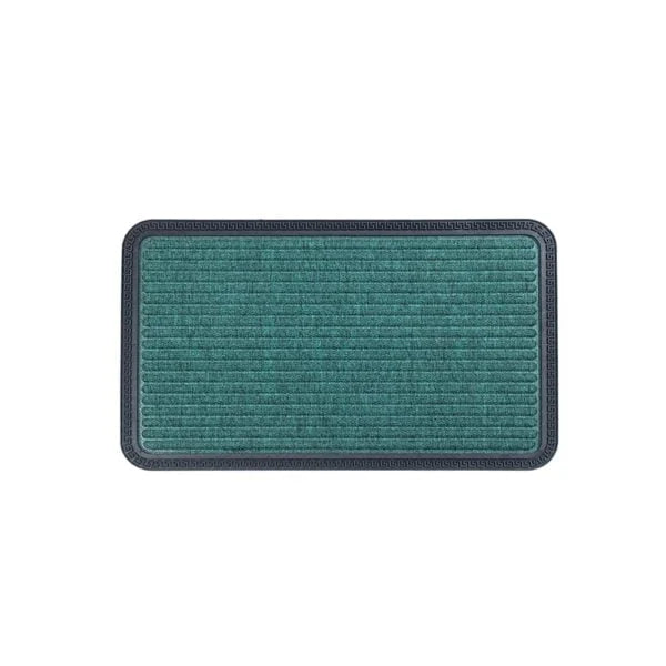 Teal & Black Band Mat(Set Of 2 )