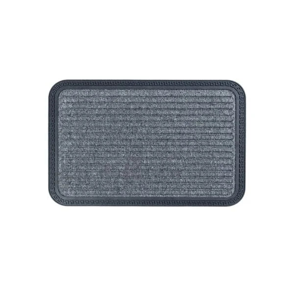 Grey & Black Band Mat(Set Of 2 )