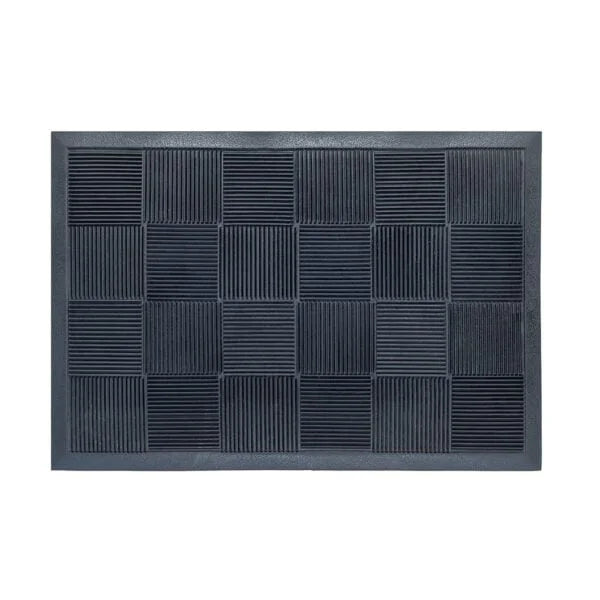 Stripe & Square Entrance Mat(Set Of 2 )