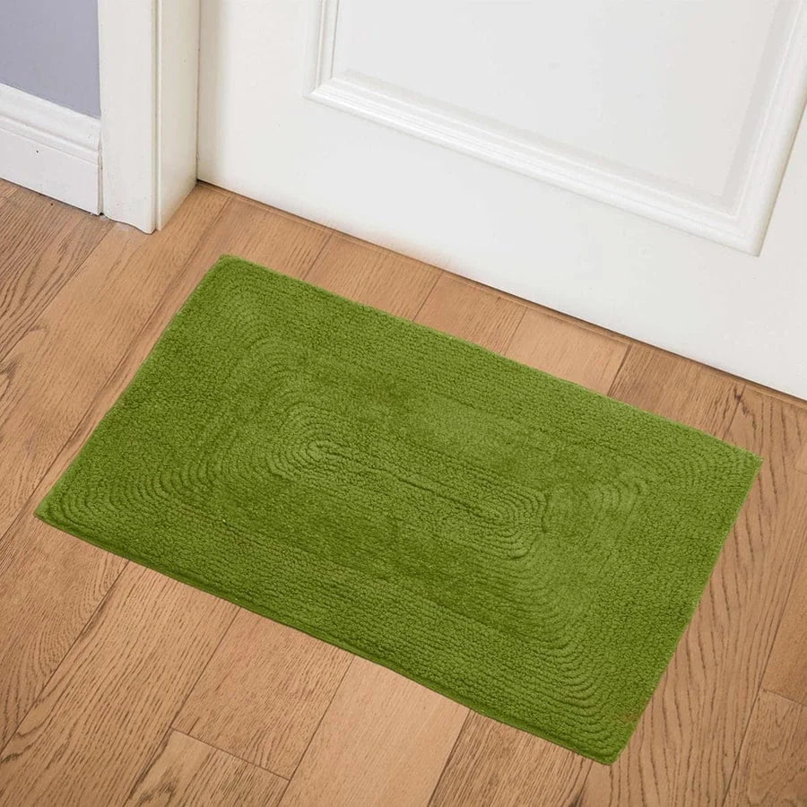 Towel Door Mat Green(Set Of 2 )