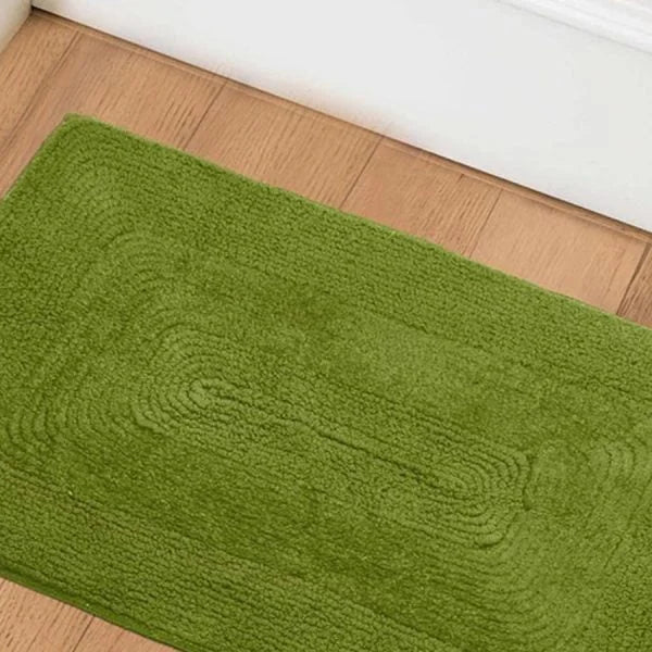 Towel Door Mat Green(Set Of 2 )