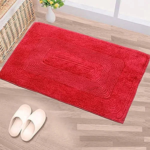 Towel Door Mat Red(Set Of 2 )