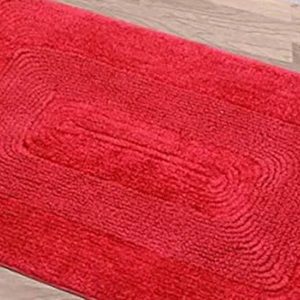 Towel Door Mat Red(Set Of 2 )