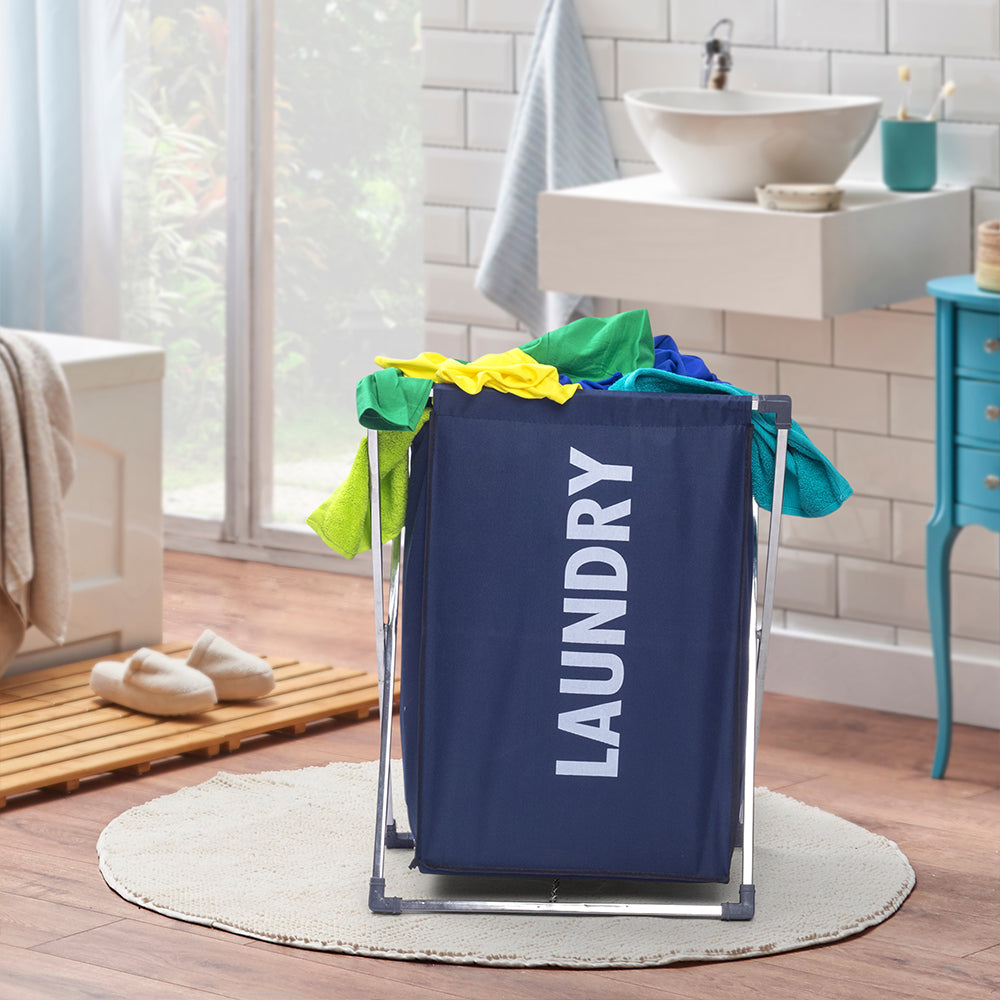 Navy Blue Color Laundry Basket