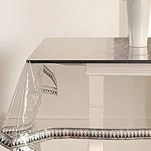 Cneter Table With Laminated Border Silver Cover